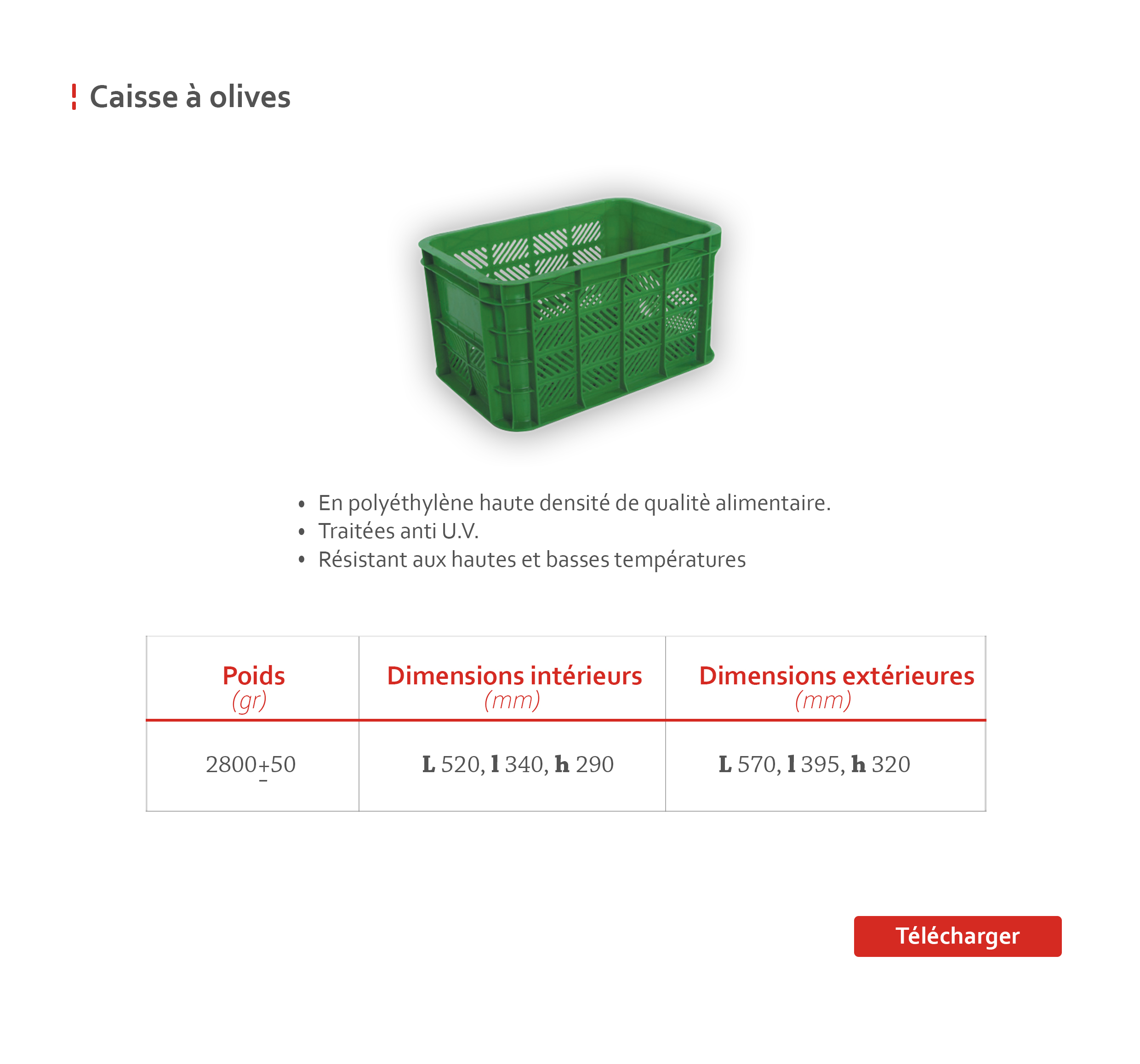 caisse a olives